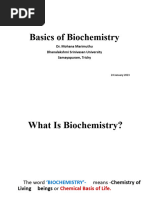 Lecture 1-Introduction To Biochemistry, Occurrence and Classification