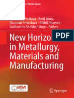 New Horizons in Metallurgy, Materials and Manufacturing Amber Shrivastava