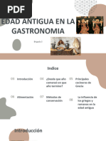 Edad Antigua en La Gastronomia