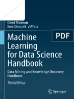 Machine Learning For Data Science Handbook: Lior Rokach Oded Maimon Erez Shmueli Editors