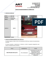 Informe de Daewoo-Matiz Del SR Luis Moncada Por Desmontaje de Culata El 20 de Diciembre Del 2022