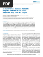 An Improved Fine-Resolution Method For Frequency Estimation of Real-Valued Single-Tone Using Three DFT Samples