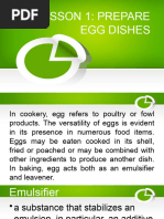 LESSON 1 Prepare Egg Dishes