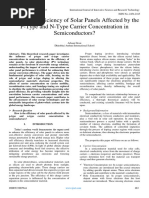 How Is The Efficiency of Solar Panels Affected by The P-Type and N-Type Carrier Concentration in Semiconductors?