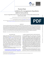 Current Recommendations For Management of Paediatric Diabetic Ketoacidosis