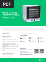 HORNO CONVECTOR ELÉCTRICO - Ficha Técnica