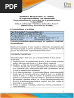 Guía de Actividades y Rúbrica de Evaluación - Unidad 3 - Fase 4 - Planificación y Programación de Obras