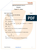 CBSE Class 12 Chemistry Chapter 13 - Amines Important Questions 2023-24