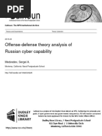 Offense-Defense Theory Analysis of Russian Cyber Capability: Medvedev, Sergei A