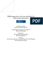 FEM Temperature and Wear Modeling of A Ball-On-Disc Interaction