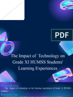 The Impact of Technology On Students' Learning Experiences