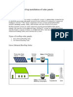 Roof Top Installation of Solar Panels Report