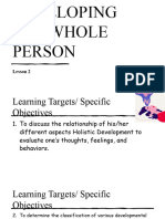 Lesson 2 Developing The Whole Person