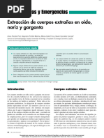 Rgencias y Emergencias: Extracción de Cuerpos Extraños en Oído, Nariz y Garganta