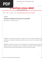 Ethiopian Building Proclamation No. 624 - 2009ethiopian Legal Brief