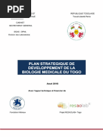 Plan Stratégique de Développement de La Biologie Médicale Au Togo