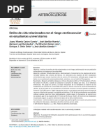 Estilos de Vida Relacionados Con El Riesgo Cardiovascular en Estudiantes Universitarios