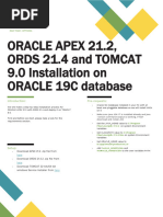 Oracle APEX Installation With ORDS & TOMCAT