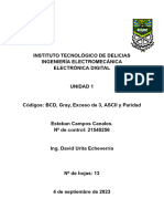 Códigos - BCD, Gray, Exceso de 3, ASCII y Paridad