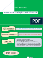 THE ION PRODUCT CONSTANT OF WATER - Students