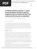 Citibank Nigeria Limited v. Lagos State Internal Revenue Service - Composition of Gross Income For Consolidated Relief Allowance - Pedabo