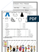 Avaliação Bimestral - 5º Ano - 3º Bimestre