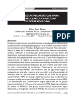 Estrategias Pedagógicas para Desarrollar La Capacidad de Expresión Oral