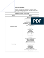 Delhi Police Constable Syllabus