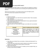 SWOT Analysis Worksheet for PDP - Trần Nguyễn Khánh Linh - PDP 2