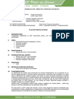 Plan de Trabajo Del Àrea de Ciencias Sociales - Mes Patrio