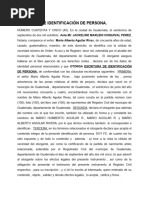 Escritura de Identificación de Persona