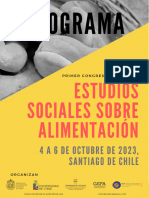 Programa Congreso Estudios Sociales Sobre Alimentación