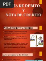 NOTA DE DEBITO y Credito