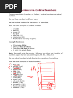 Cardinal Numbers vs. Ordinal Numbers Talkenglish