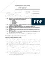 Renewable Energy THD Exam SS21