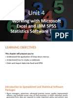 Unit 4 Working With Microsoft Excel and IBM SPSS Statistics Software SPSS