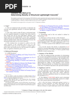 Determining Density of Structural Lightweight Concrete: Standard Test Method For