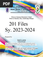 201 Files Sy. 2023-2024: Princesa Sumama Elementary School Princesa Sumama, Siay, Zamboanga Sibugay