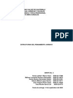 INVESTIGACIÓN DE GRUPO No. 2. ESTRUCTURAS DEL PENSAMIENTO JURIDICO