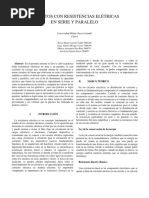 Circuitos Con Resistencias Eléctricas en Serie y Paralelo