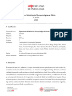 Programa Diplomado en Rehabilitacion Neuropsicologica Del Adulto 2022