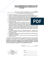 Declaracion Jurada de Compromiso para El Personal Civil