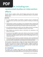 Including Non-Randomized Studies On Intervention Effects