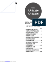 SHARP Arm 236 Key Operations Guide