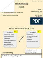 Directed Writing Lesson Plan