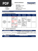 SESIÓN - APRENDIZAJE - 01 - 5°GRADO - IV - EXP - APR Santos