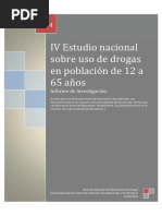 IV Encuesta Nacional Uso Drogas Población 12 A 65 Años