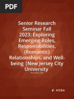 Senior Research Seminar Fall 2023: Exploring Emerging Roles, Responsibilities, (Romantic) Relationships, and Well-Being - New Jersey City University