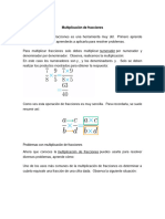 Multiplicación de Fracciones