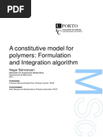 A Constitutive Model For Polymers Formulation and Integration Algorithm